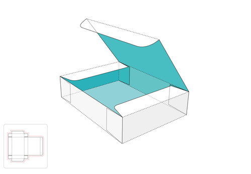 一站式获取包装盒刀模图 带盖包装盒模切图与EPS源文件资源